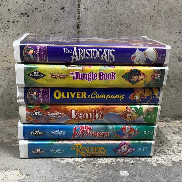 Disney Other - Disney Animal Classics VHS Bundle Jungle Book Bambi Aristocats